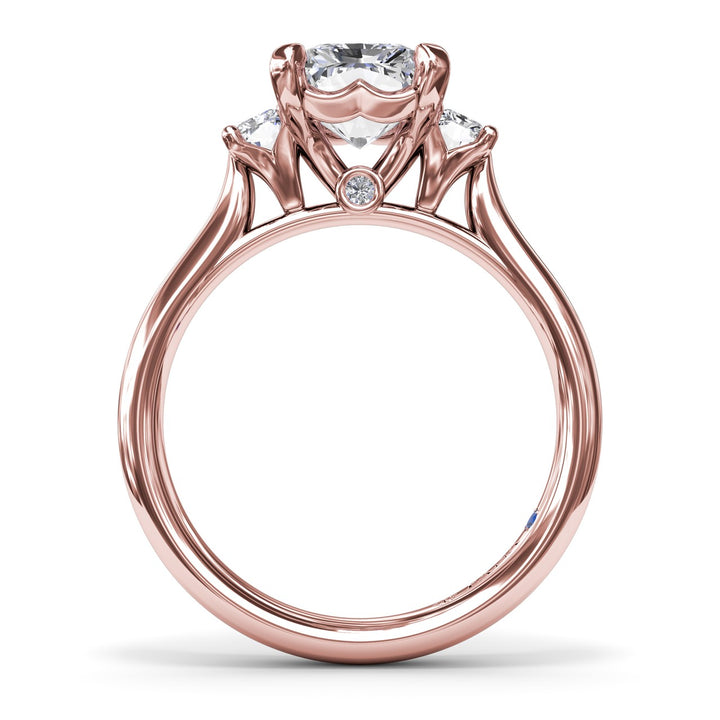 Three-Stone Radiant Engagement Ring