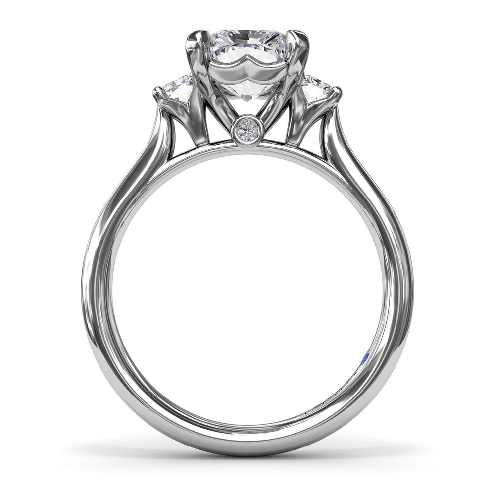 Three-Stone Radiant Engagement Ring