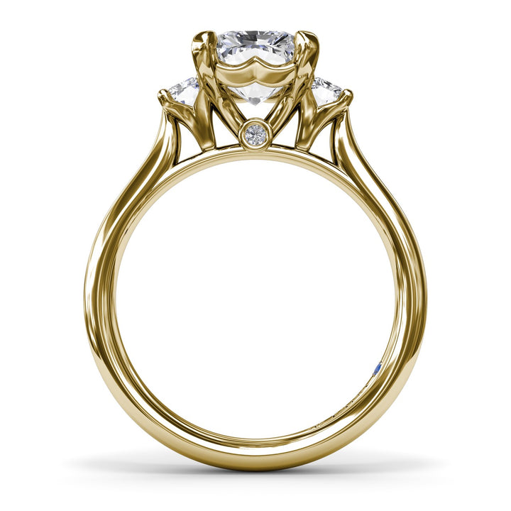 Three-Stone Radiant Engagement Ring