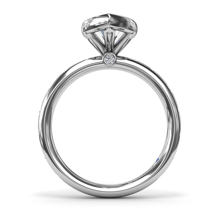Bezel Set Marquise Diamond Engagement Ring
