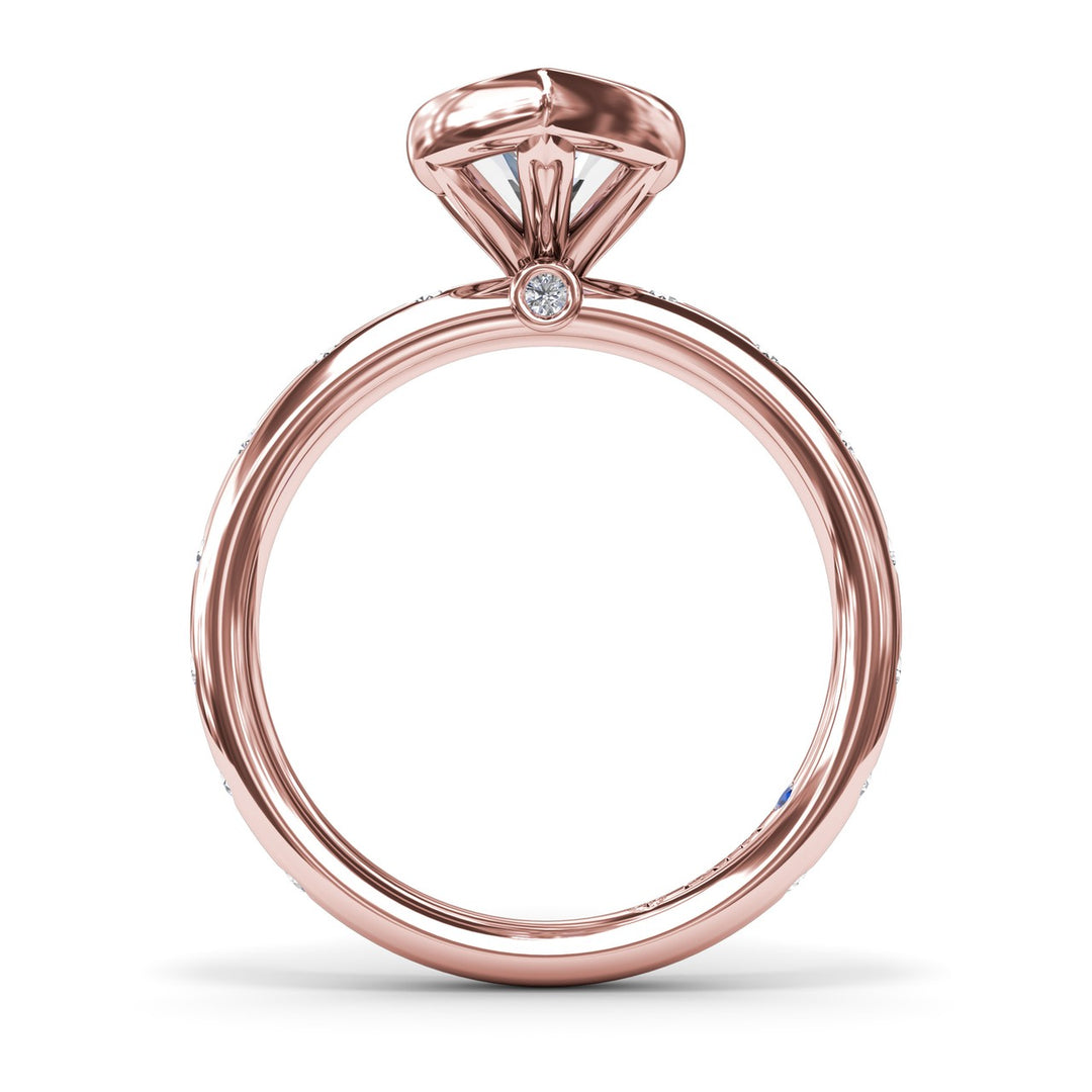 Bezel Set Marquise Diamond Engagement Ring