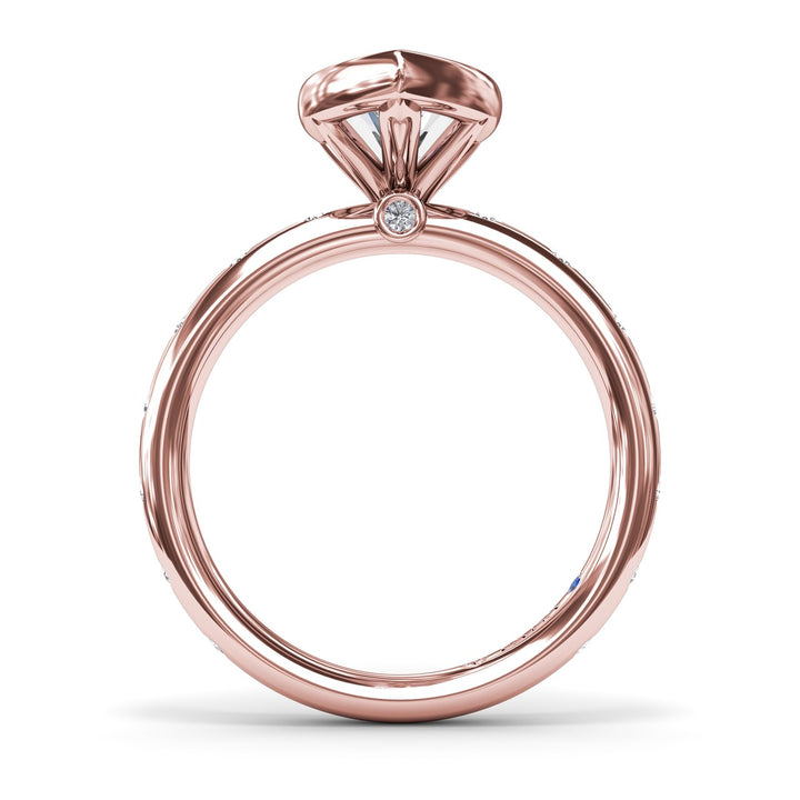 Bezel Set Marquise Diamond Engagement Ring