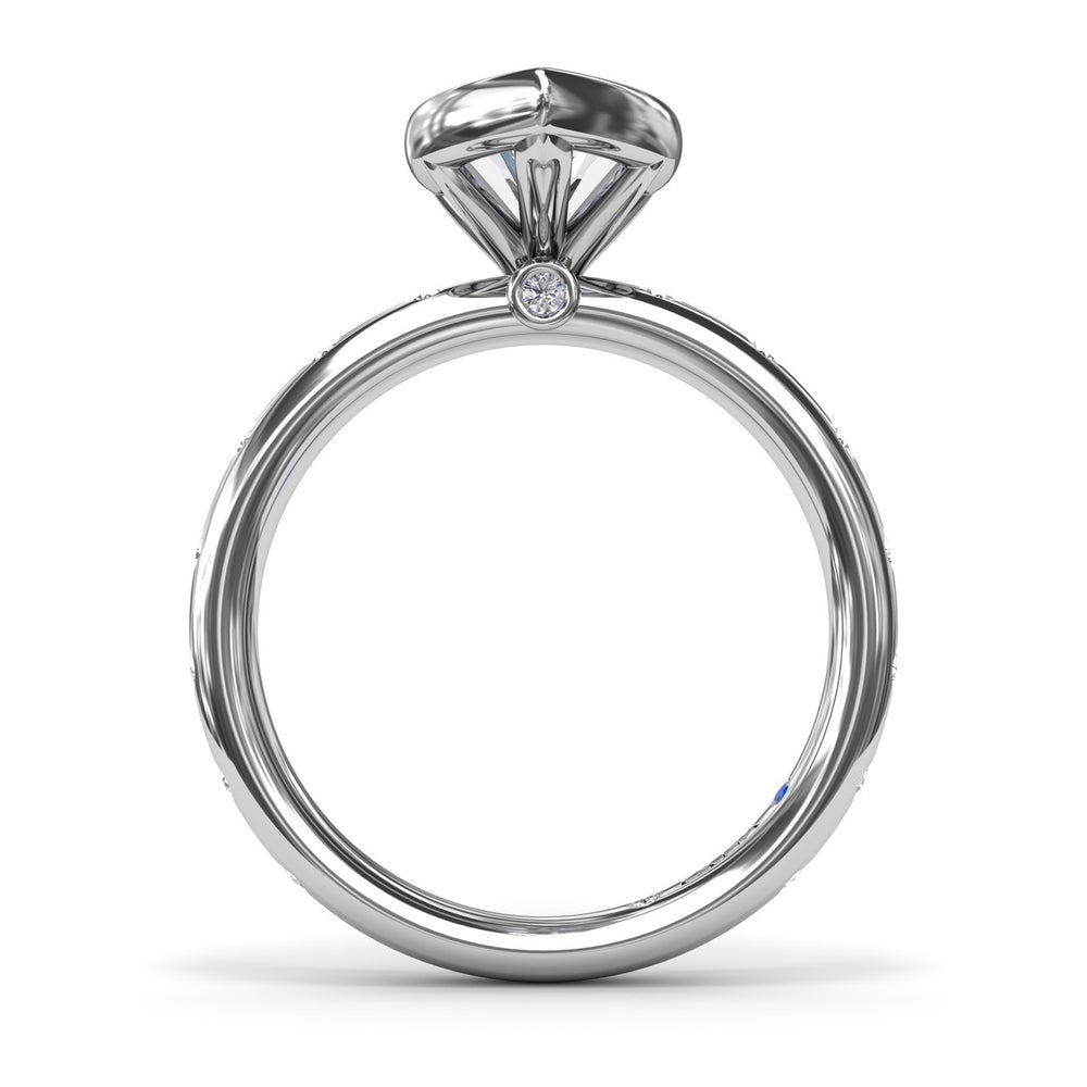 Bezel Set Marquise Diamond Engagement Ring