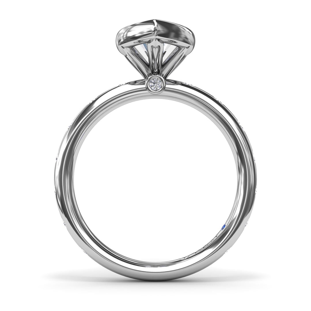 Bezel Set Marquise Diamond Engagement Ring