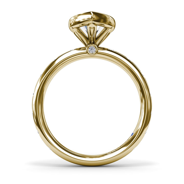 Bezel Set Marquise Diamond Engagement Ring