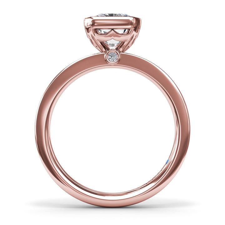 Radiant Bezel Set Engagement Ring