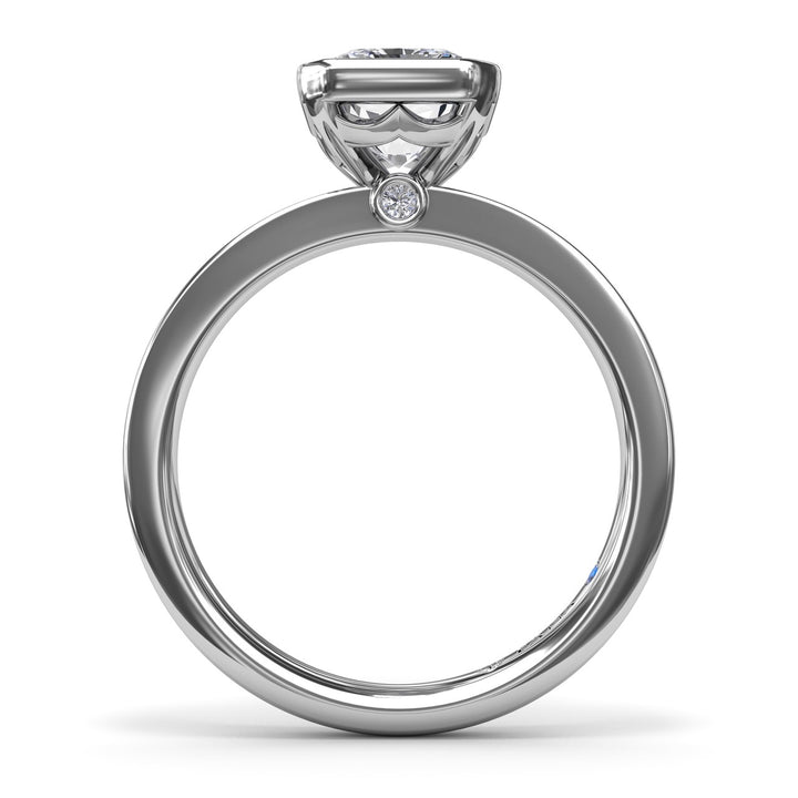 Radiant Bezel Set Engagement Ring
