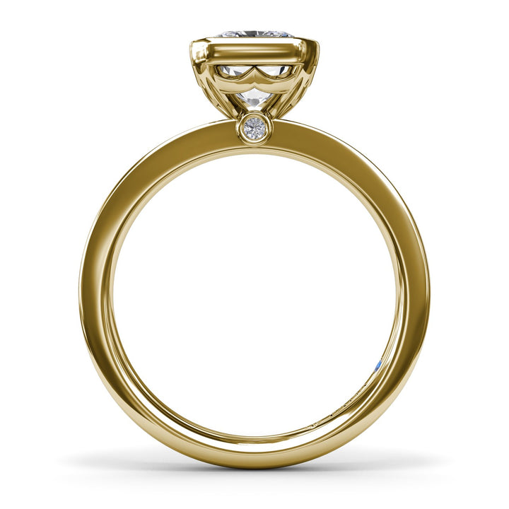 Radiant Bezel Set Engagement Ring