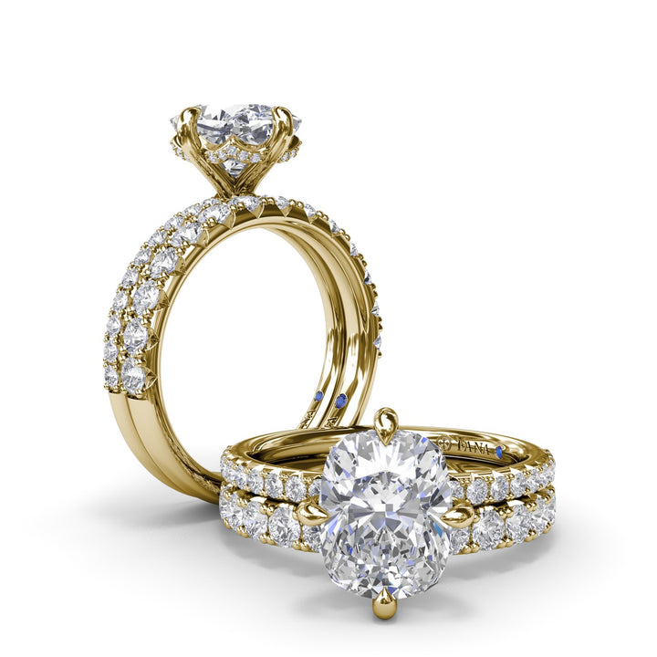 Four Prong Cushion Cut Diamond Engagement Ring