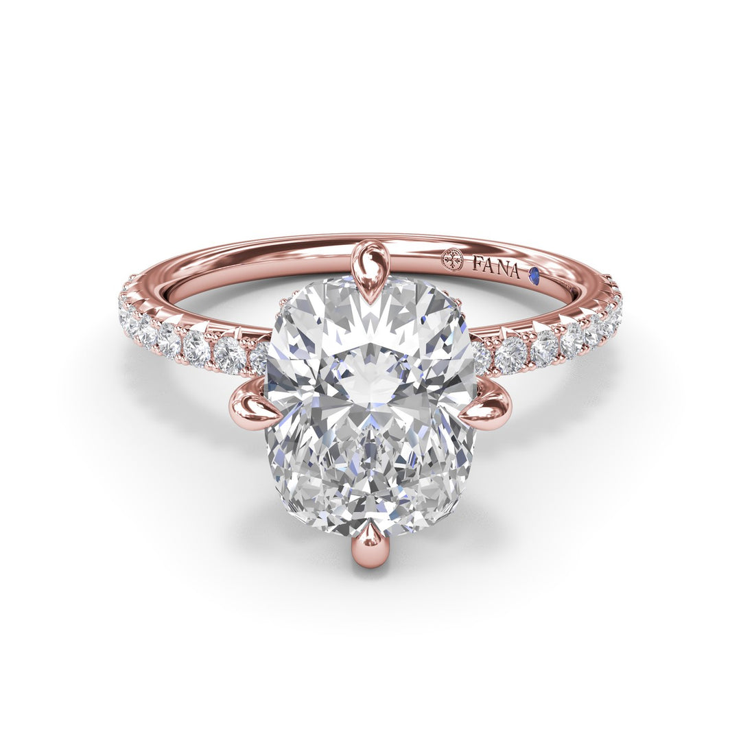 Four Prong Cushion Cut Diamond Engagement Ring
