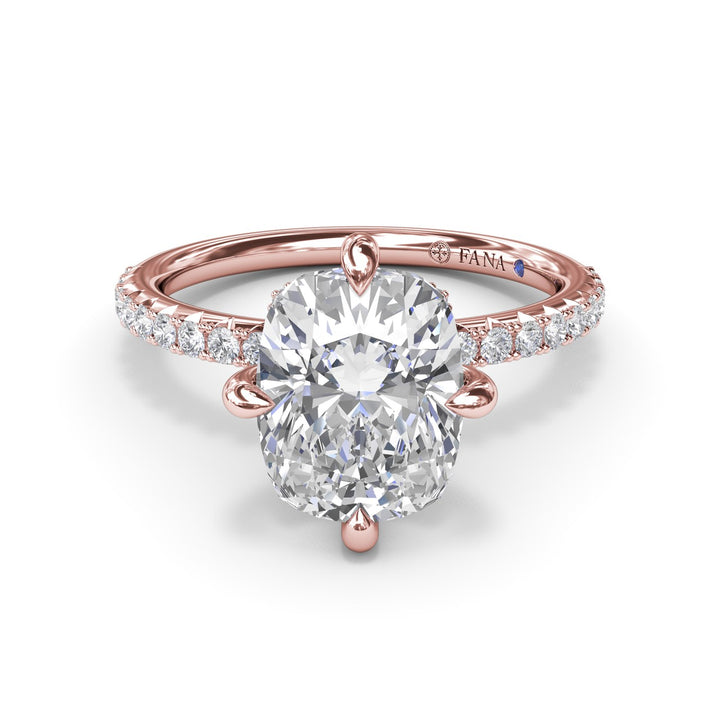 Four Prong Cushion Cut Diamond Engagement Ring