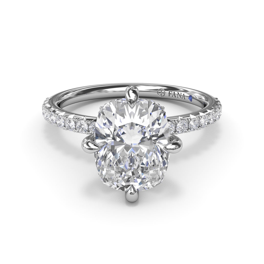 Four Prong Cushion Cut Diamond Engagement Ring