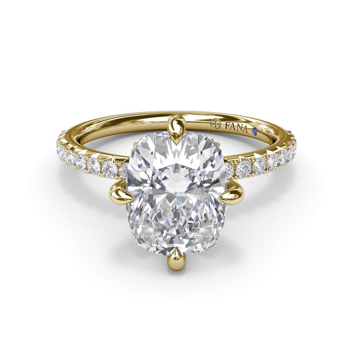 Four Prong Cushion Cut Diamond Engagement Ring