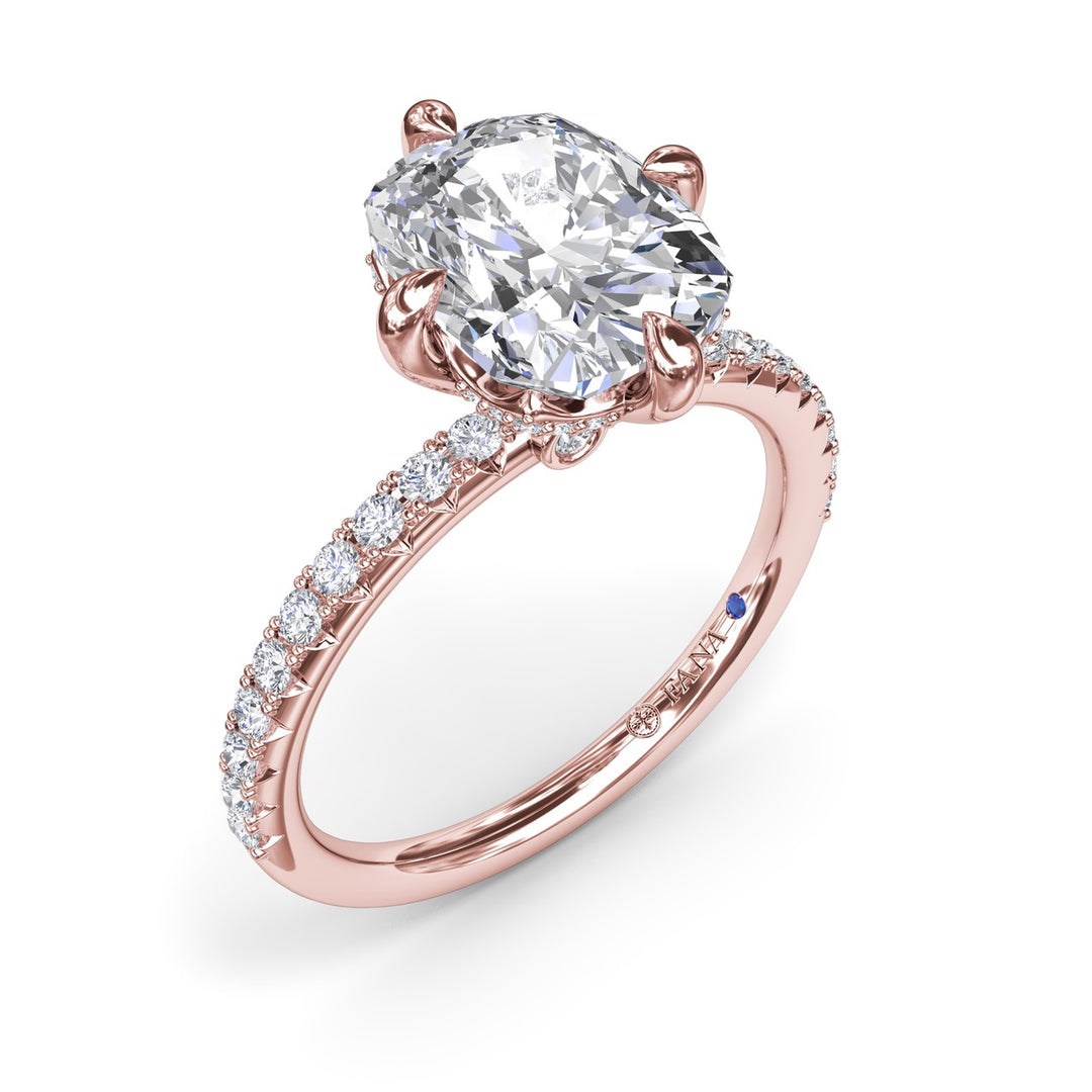 Four Prong Cushion Cut Diamond Engagement Ring