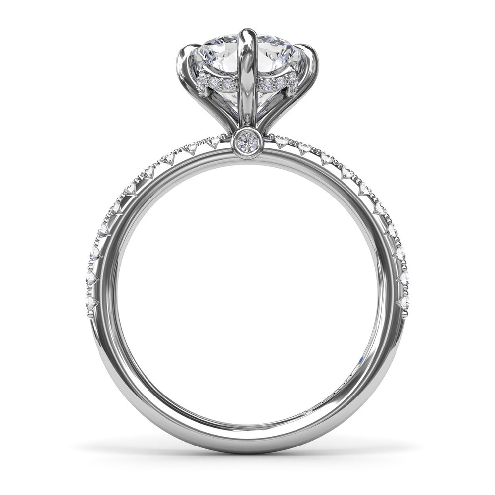 Four Prong Cushion Cut Diamond Engagement Ring