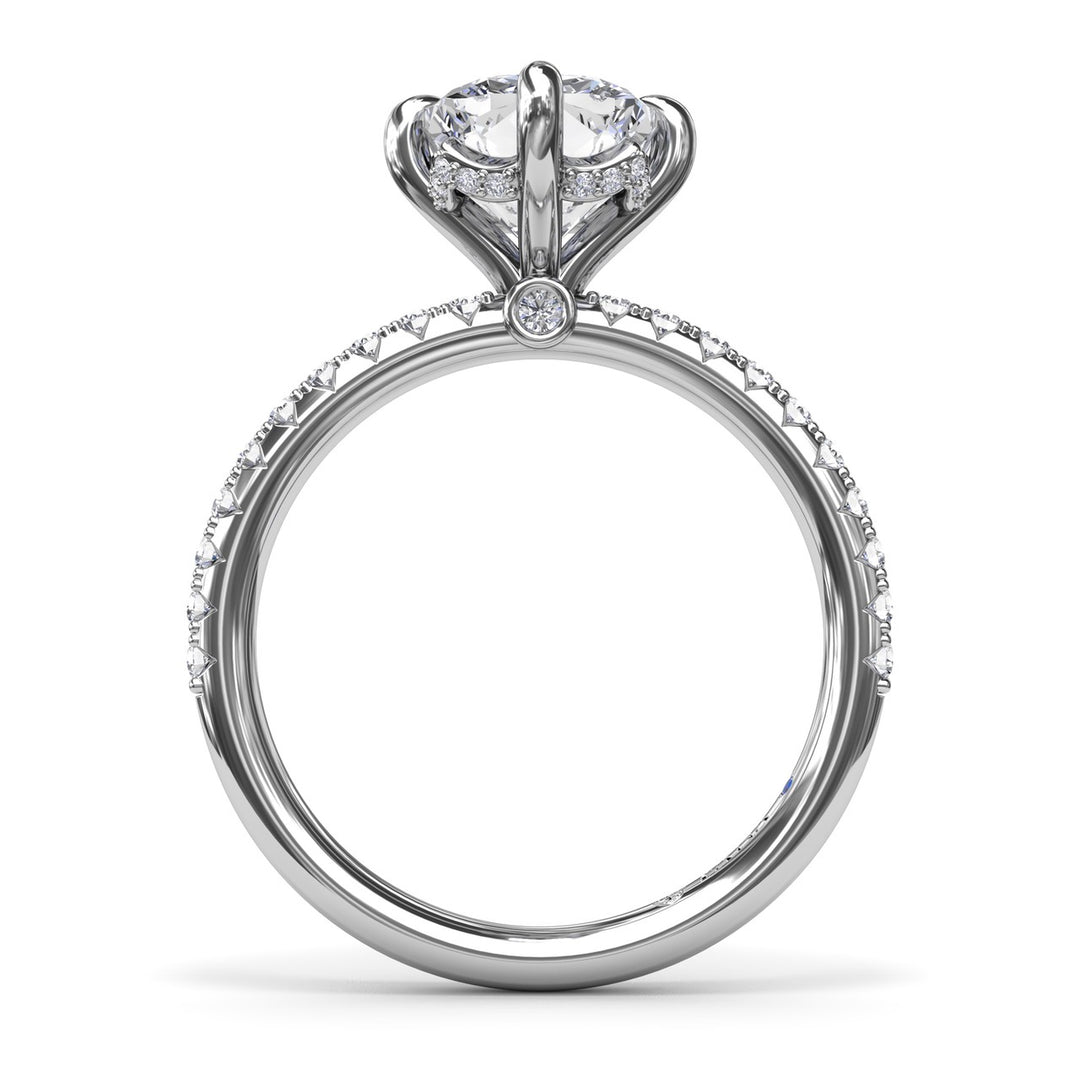 Four Prong Cushion Cut Diamond Engagement Ring