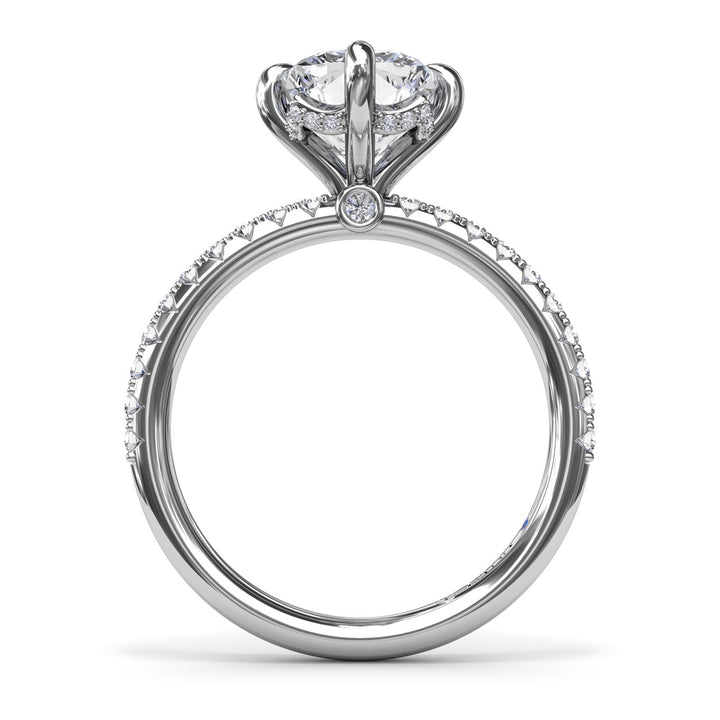 Four Prong Cushion Cut Diamond Engagement Ring