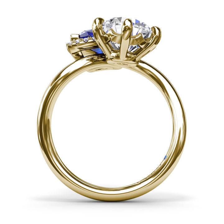 Toi et Moi Sapphire and Diamond Engagement Ring