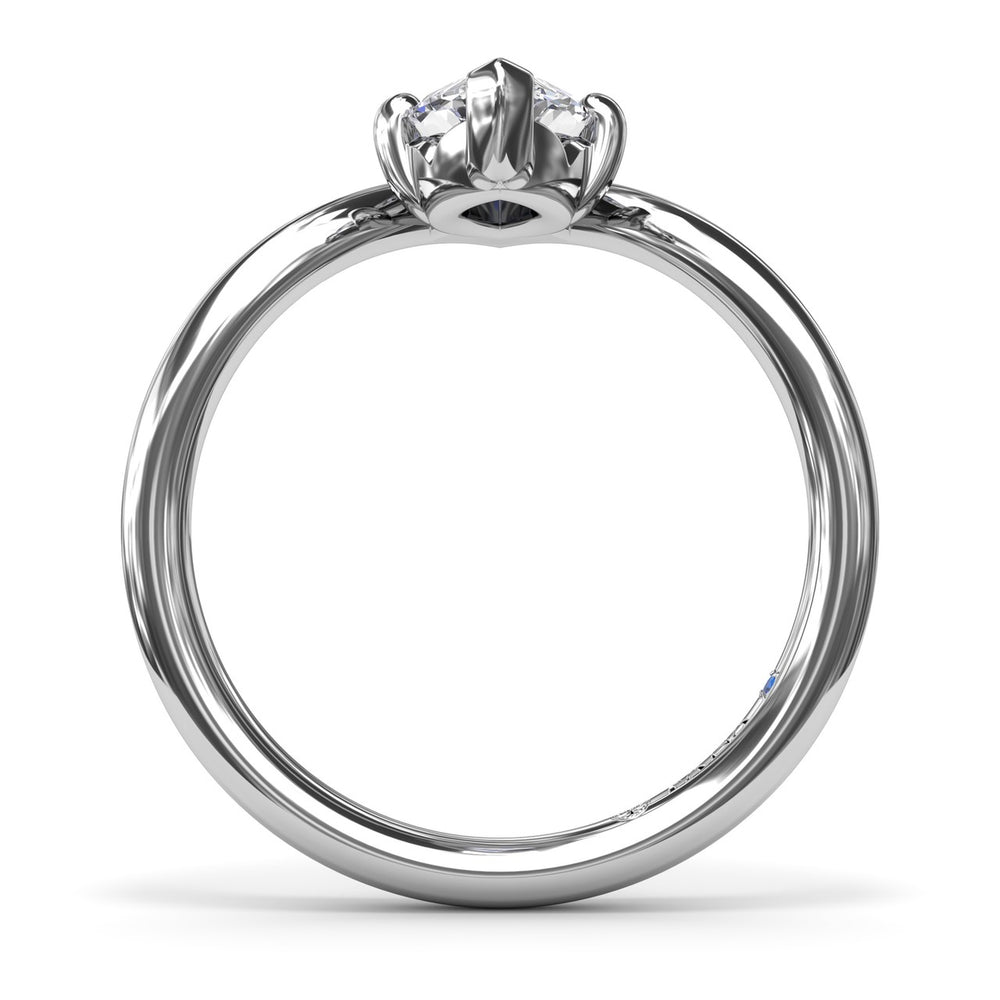 V-Shape Marquise Engagement Ring