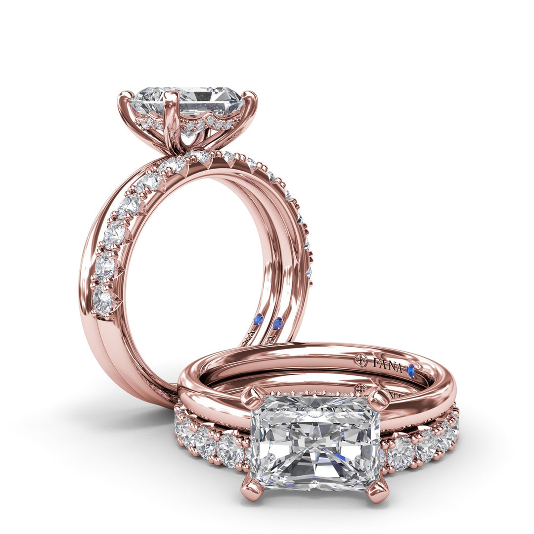 Radiant East West Engagement Ring