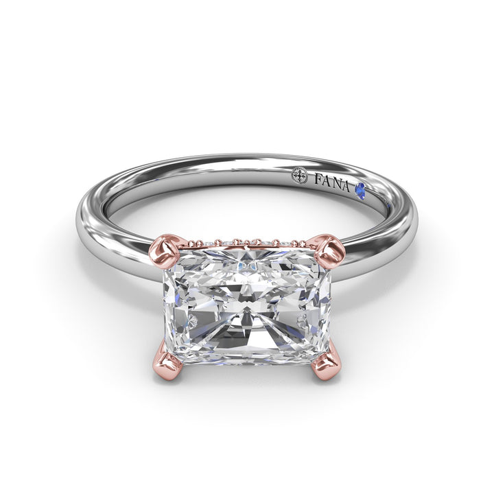 Radiant East West Engagement Ring