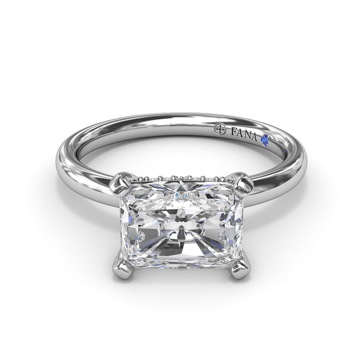 Radiant East West Engagement Ring