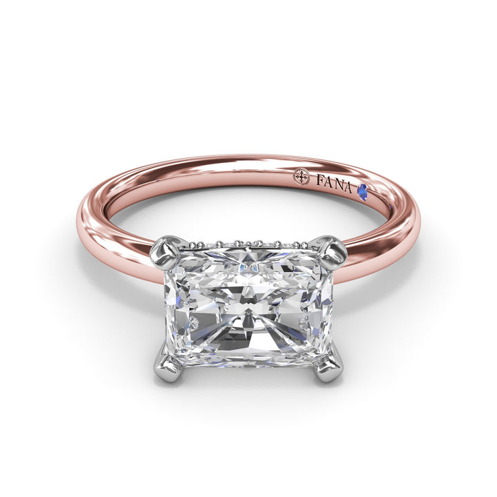 Radiant East West Engagement Ring