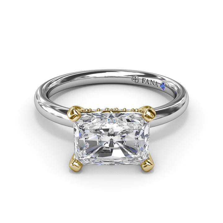 Radiant East West Engagement Ring
