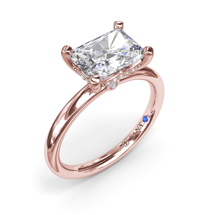 Radiant East West Engagement Ring