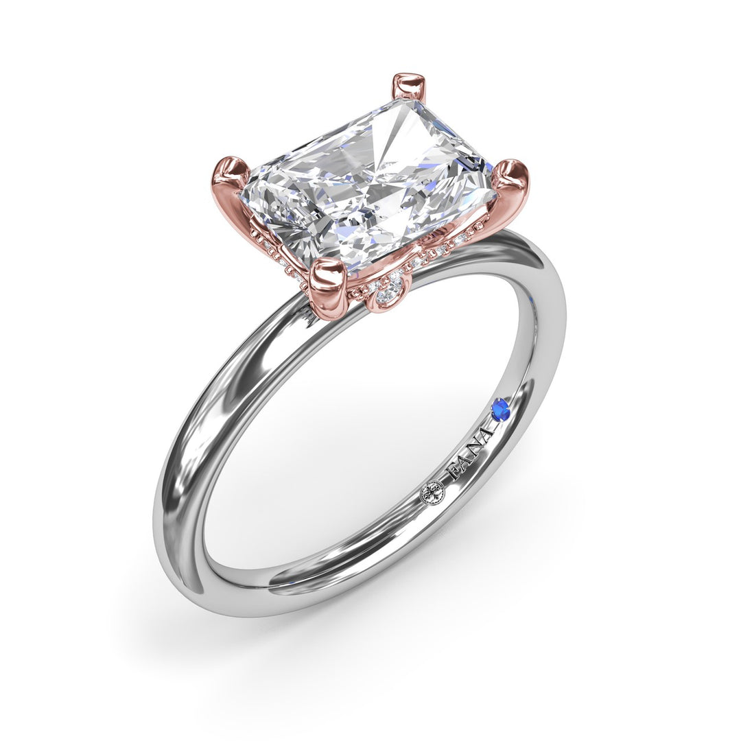 Radiant East West Engagement Ring
