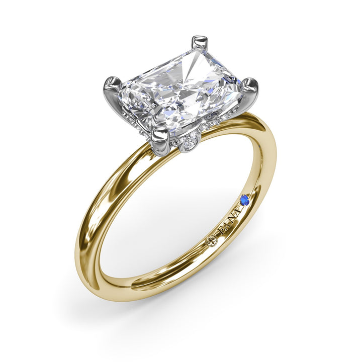 Radiant East West Engagement Ring