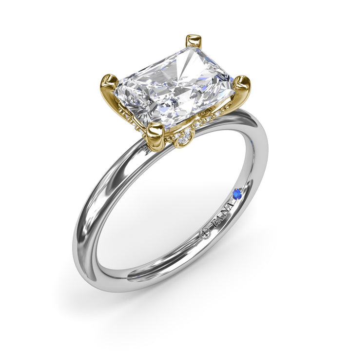 Radiant East West Engagement Ring