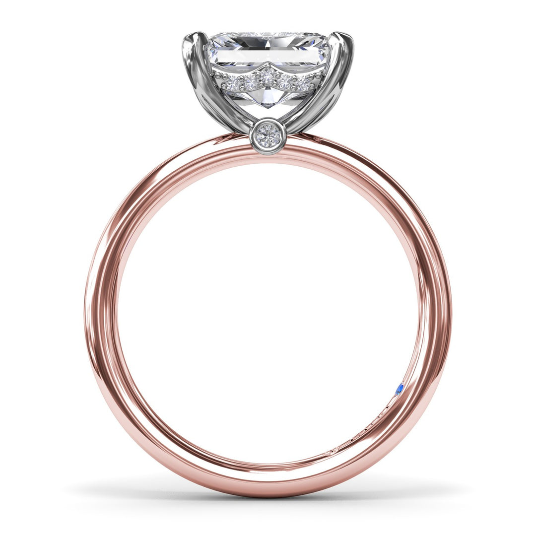Radiant East West Engagement Ring
