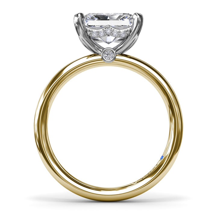 Radiant East West Engagement Ring