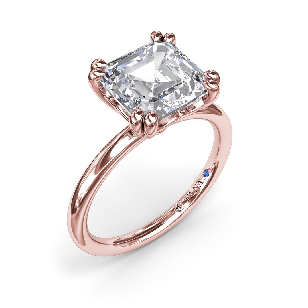 Asscher Cut Diamond Engagement Ring