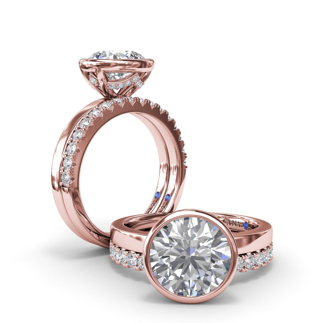 Bezel-Set Round Diamond Engagement Ring