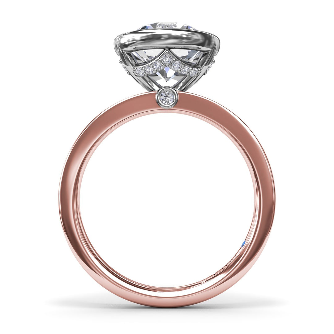 Bezel-Set Round Diamond Engagement Ring