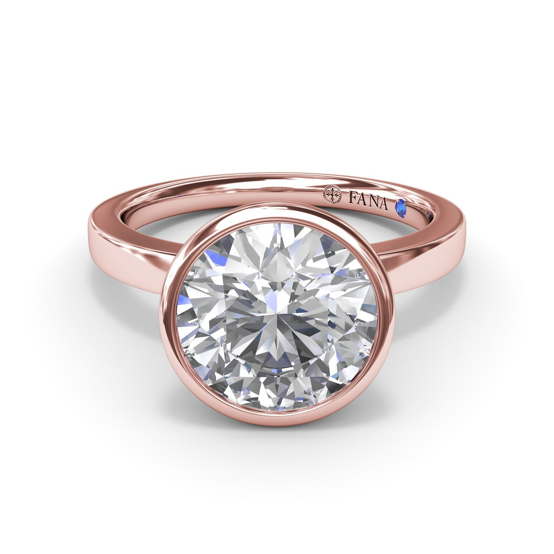 Bezel-Set Round Diamond Engagement Ring