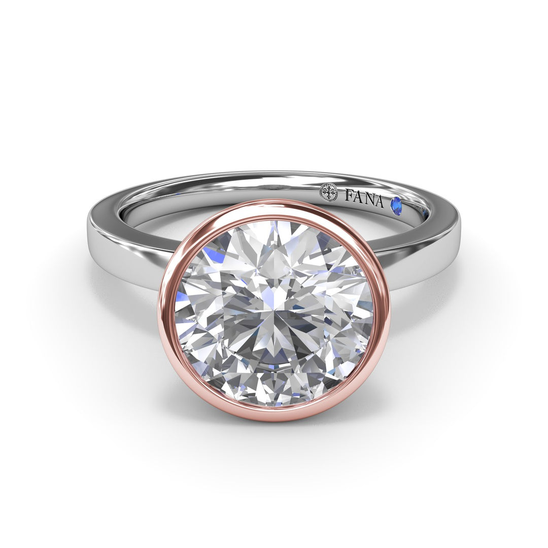 Bezel-Set Round Diamond Engagement Ring