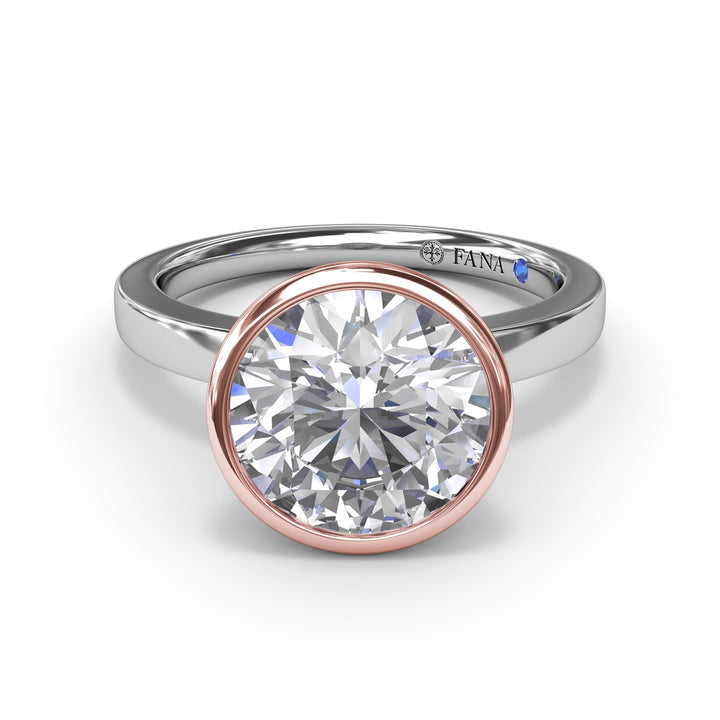 Bezel-Set Round Diamond Engagement Ring