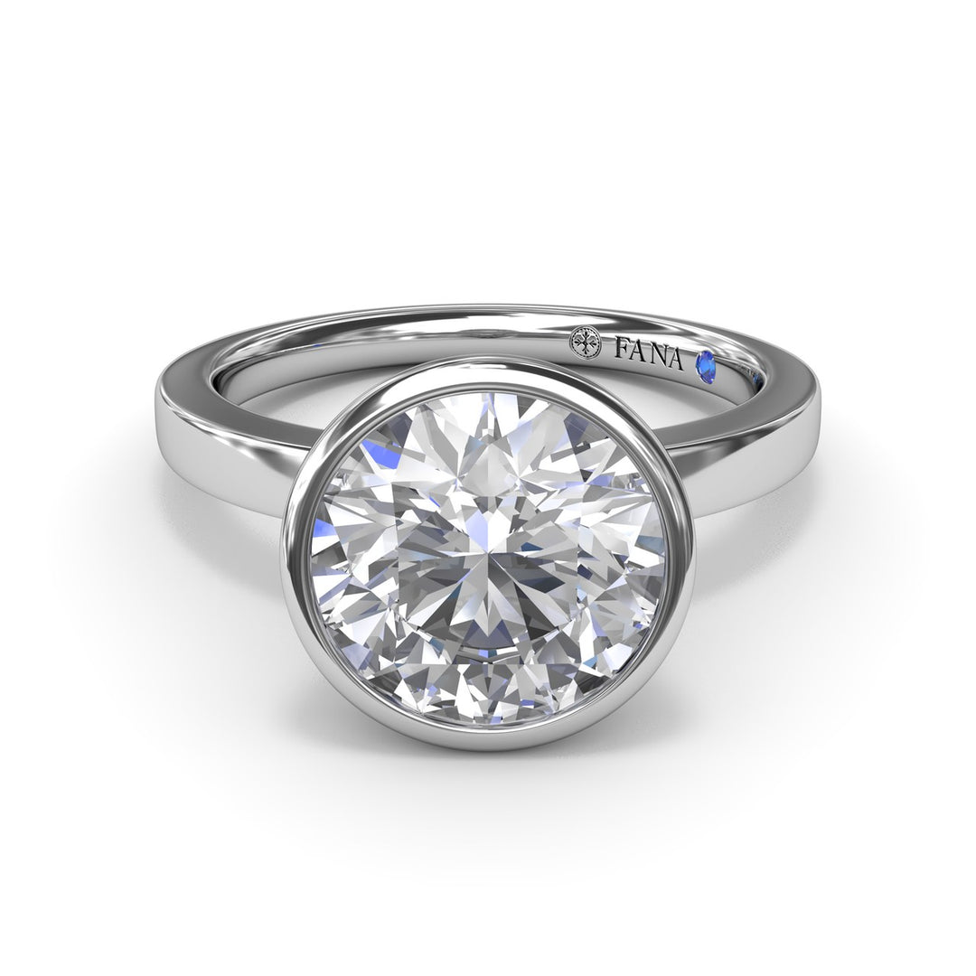 Bezel-Set Round Diamond Engagement Ring