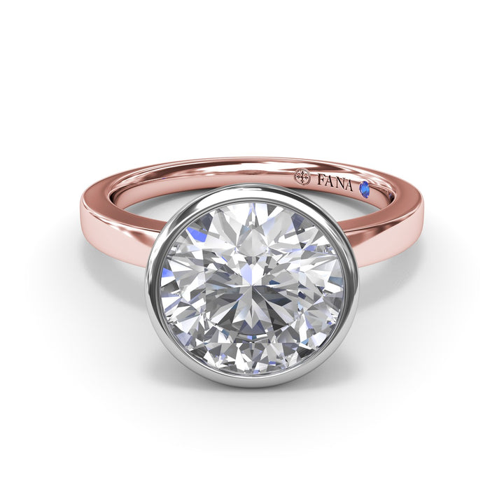 Bezel-Set Round Diamond Engagement Ring