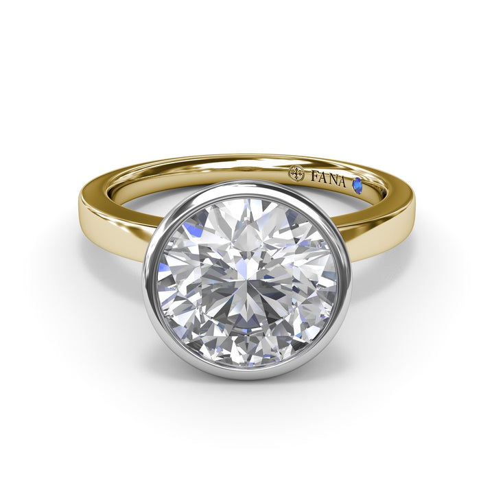 Bezel-Set Round Diamond Engagement Ring