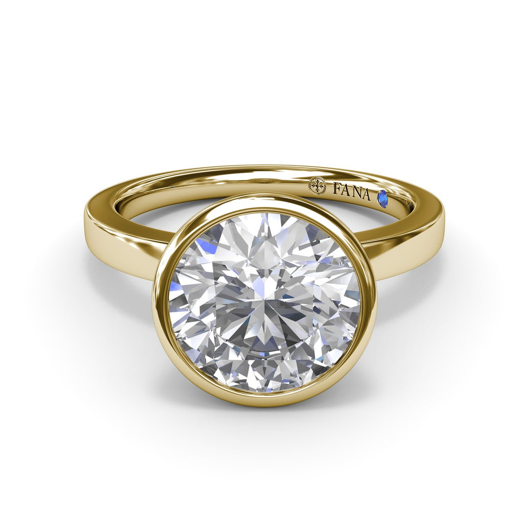 Bezel-Set Round Diamond Engagement Ring