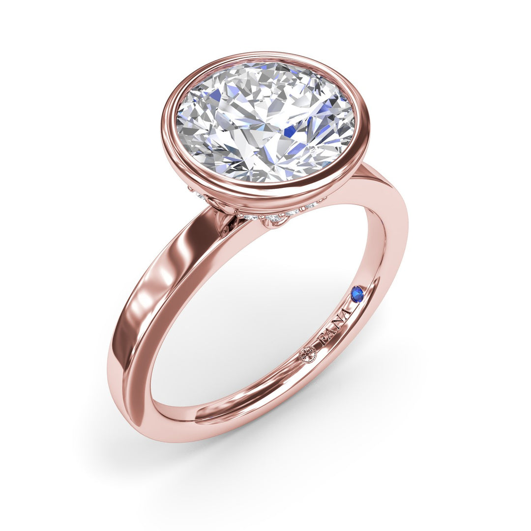 Bezel-Set Round Diamond Engagement Ring