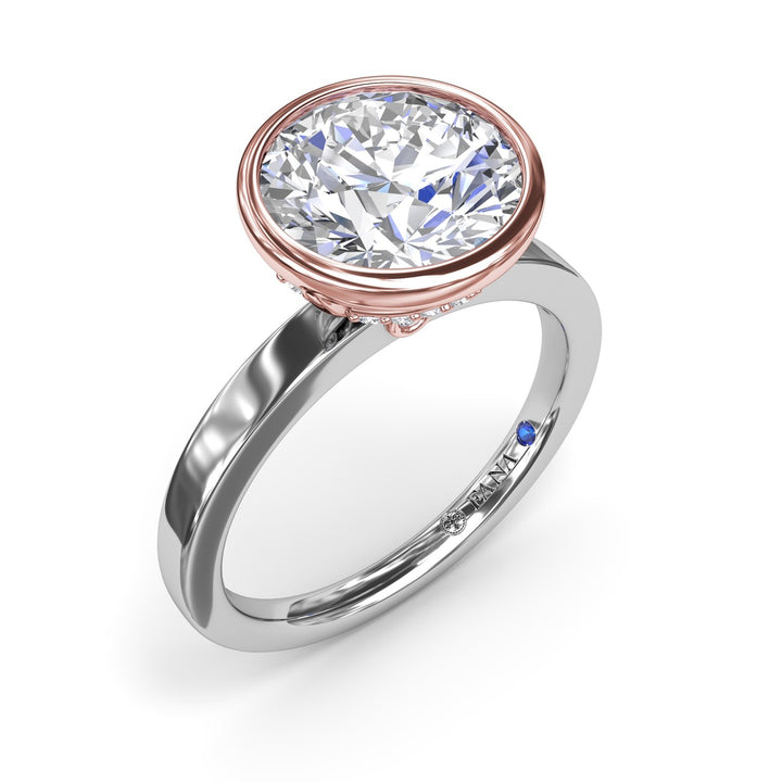 Bezel-Set Round Diamond Engagement Ring