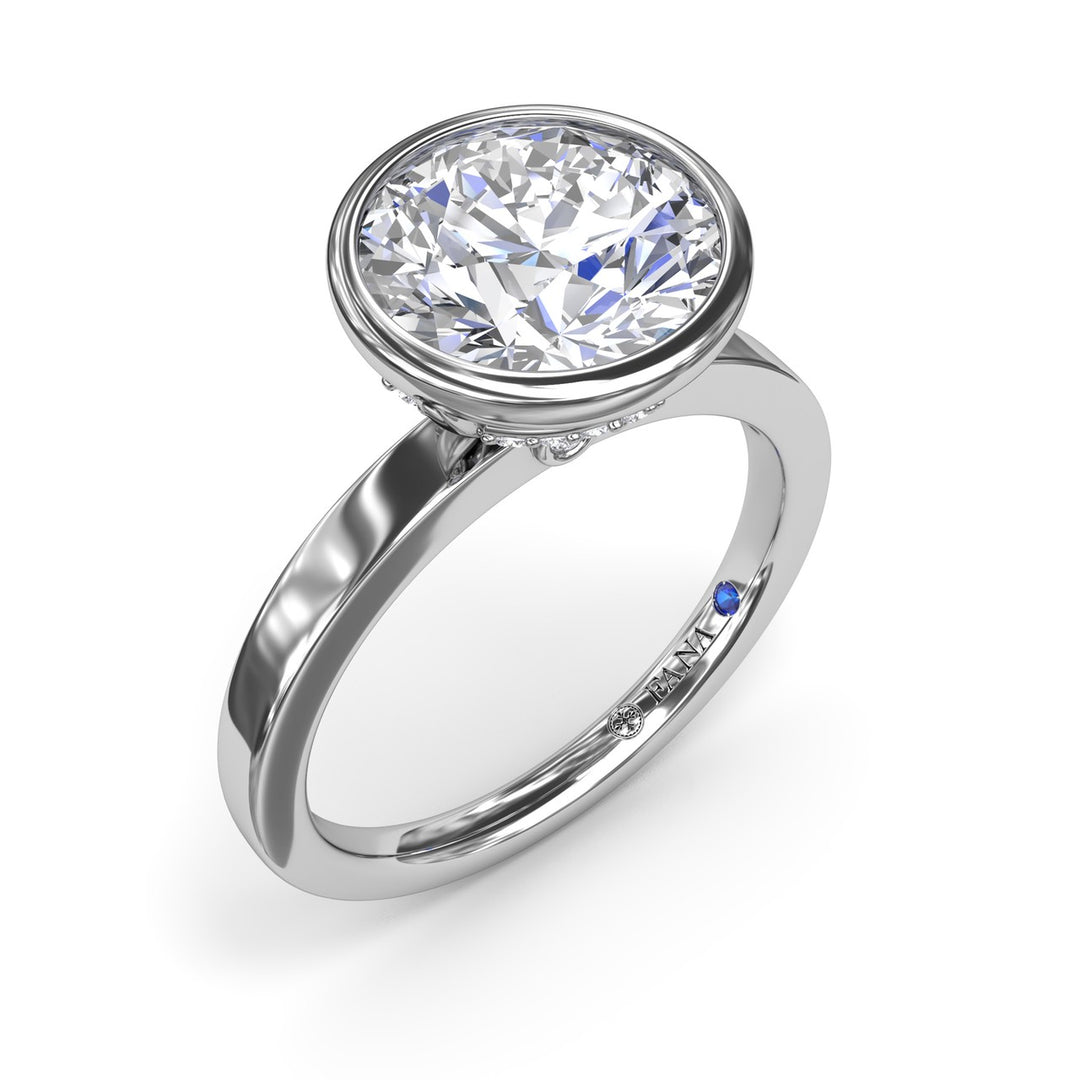 Bezel-Set Round Diamond Engagement Ring