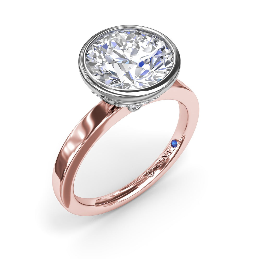 Bezel-Set Round Diamond Engagement Ring