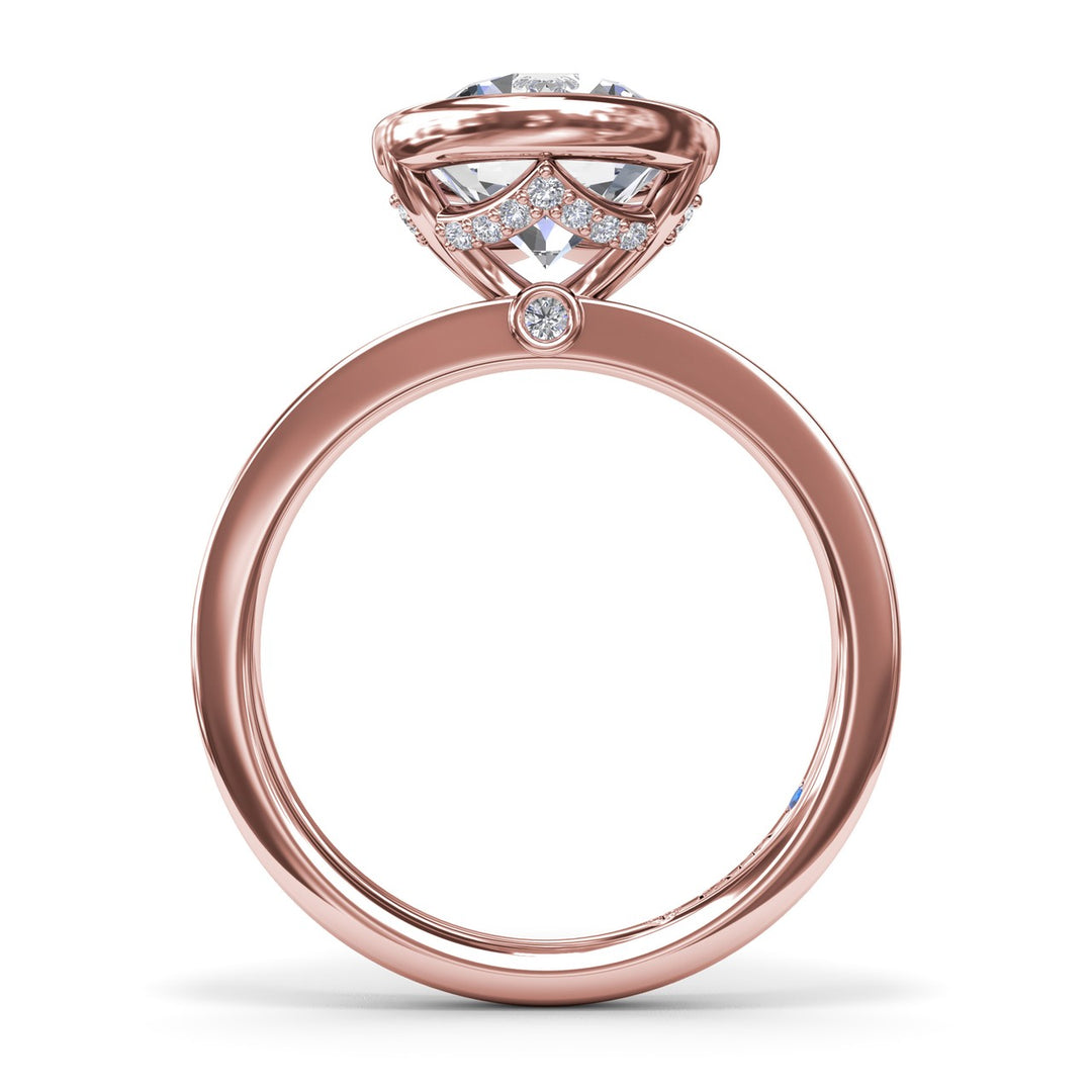 Bezel-Set Round Diamond Engagement Ring