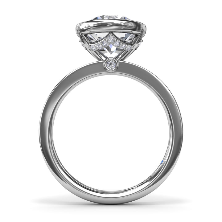 Bezel-Set Round Diamond Engagement Ring